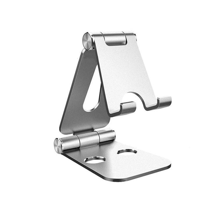 Multi-Angle Rotation ဖြင့် Folding Aluminum Desktop Phone Stand Holder